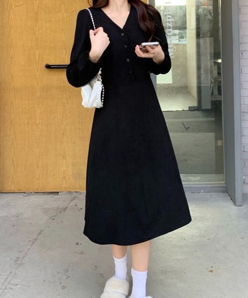 SHOUYO(ショウヨウ)の「Aラインロングワンピース(ワンピース・レディース・ベージュ/ブラック・M)」の12枚目の写真