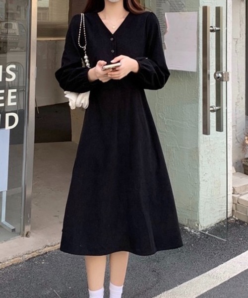 SHOUYO(ショウヨウ)の「Aラインロングワンピース(ワンピース・レディース・ベージュ/ブラック・M)」の15枚目の写真