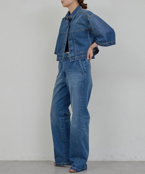 GALLARDAGALANTE（ガリャルダガランテ）の「【PEAS】【セットアップ対応】デニムトラウザーズ（その他パンツ・レディース・ブルー・1/0）」の6枚目の写真