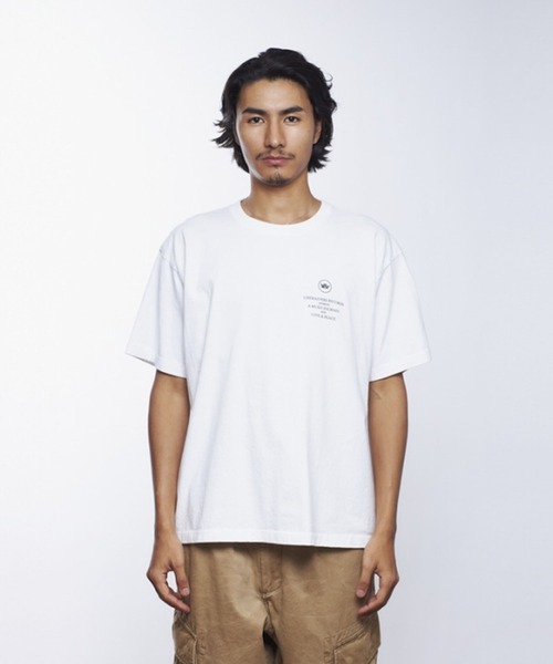 Liberaiders（リベレイダース）の「Liberaiders/リベレイダース RECORDS TEE 天竺 プリントデザイン Tシャツ 2026年春夏（Tシャツ/カットソー・メンズ・ホワイト/ブラック・L）」の10枚目の写真
