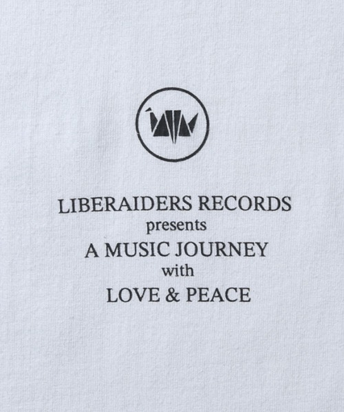 Liberaiders（リベレイダース）の「Liberaiders/リベレイダース RECORDS TEE 天竺 プリントデザイン Tシャツ 2026年春夏（Tシャツ/カットソー・メンズ・ホワイト/ブラック・L）」の6枚目の写真