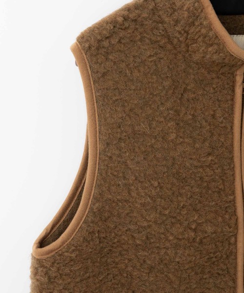 COLD BREAKER(コールドブレーカー)の「COLD BREAKER STAND COLLAR VEST FIGO コールドブレイカー スタンドカラーベスト(ベスト・レディース・ライトベージュ/チャコールグレー/ブラック/ブラウン/シルバーグレー・MEDIUM/SMALL)」の13枚目の写真