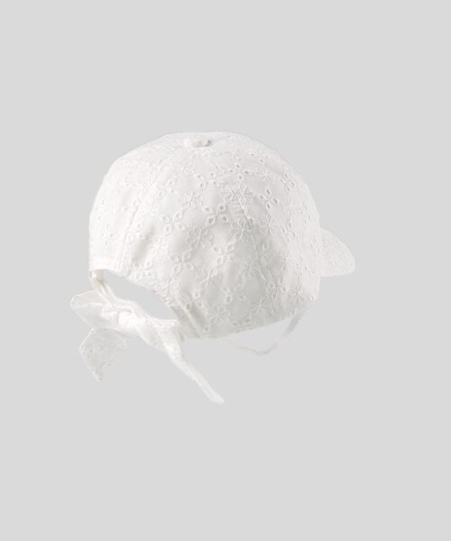 BRANSHES（ブランシェス）の「カットワークレースリボンキャップ（キャップ・キッズ・サックスブルー/オフホワイト・M/L/S）」の8枚目の写真