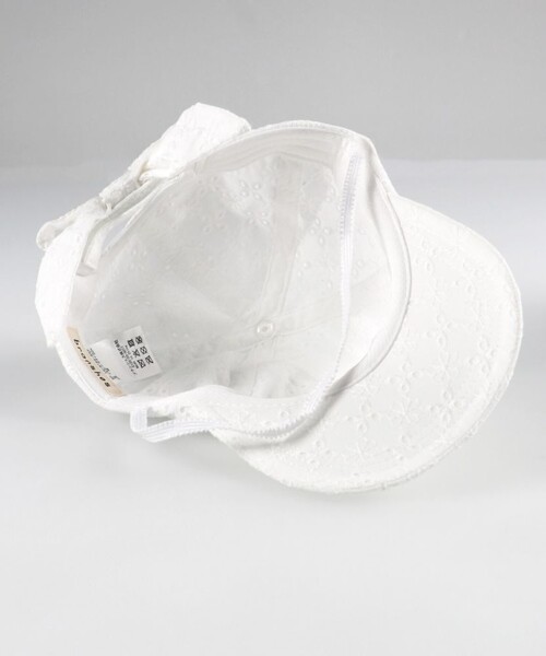 BRANSHES（ブランシェス）の「カットワークレースリボンキャップ（キャップ・キッズ・サックスブルー/オフホワイト・M/L/S）」の11枚目の写真