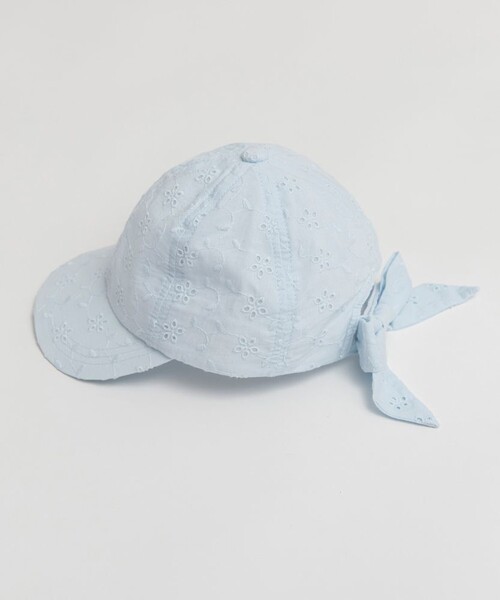 BRANSHES（ブランシェス）の「カットワークレースリボンキャップ（キャップ・キッズ・サックスブルー/オフホワイト・M/L/S）」の13枚目の写真