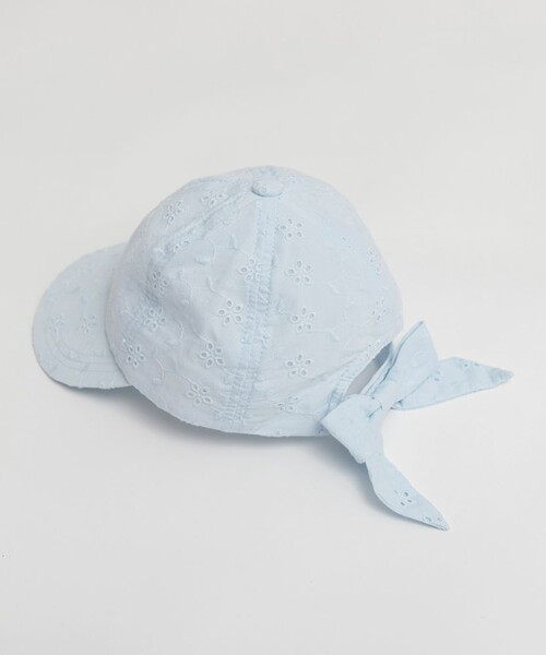BRANSHES（ブランシェス）の「カットワークレースリボンキャップ（キャップ・キッズ・サックスブルー/オフホワイト・M/L/S）」の14枚目の写真