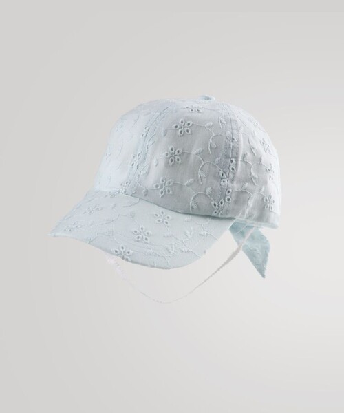 BRANSHES（ブランシェス）の「カットワークレースリボンキャップ（キャップ・キッズ・サックスブルー/オフホワイト・M/L/S）」の17枚目の写真