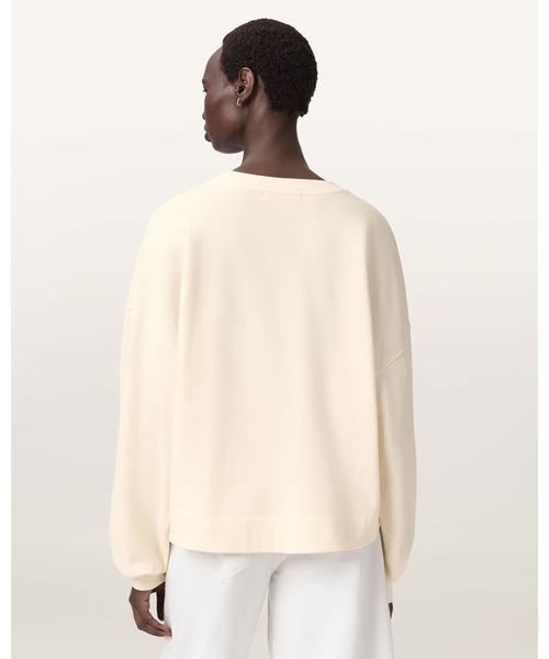 ALLSAINTS(オールセインツ)の「LILA EMBROIDERED OVERSIZED SWEATSHIRT | LILA 刺繍 オーバーサイズ スウェットシャツ(スウェット・レディース・ホワイト系その他・XS/S/M/L)」の4枚目の写真