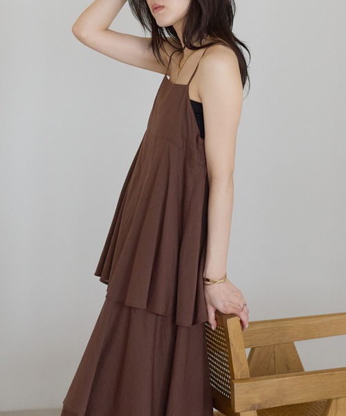 sakishimatokyo(サキシマトーキョー)の「【India Fabric】ティアードキャミワンピ(ワンピース・レディース・ブラウン/ネイビー/モカ・M/L)」の17枚目の写真