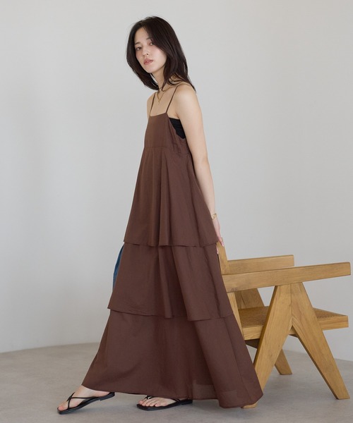 sakishimatokyo(サキシマトーキョー)の「【India Fabric】ティアードキャミワンピ(ワンピース・レディース・ブラウン/ネイビー/モカ・M/L)」の19枚目の写真