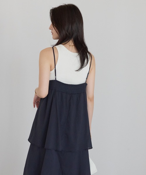 sakishimatokyo(サキシマトーキョー)の「【India Fabric】ティアードキャミワンピ(ワンピース・レディース・ブラウン/ネイビー/モカ・M/L)」の13枚目の写真