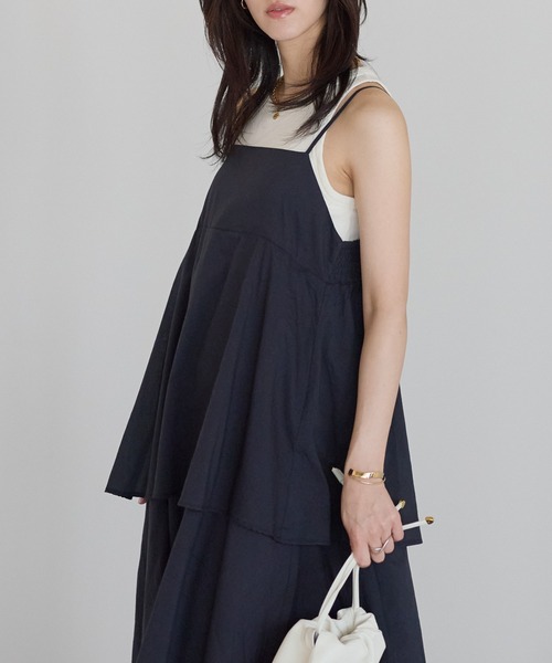 sakishimatokyo(サキシマトーキョー)の「【India Fabric】ティアードキャミワンピ(ワンピース・レディース・ブラウン/ネイビー/モカ・M/L)」の14枚目の写真