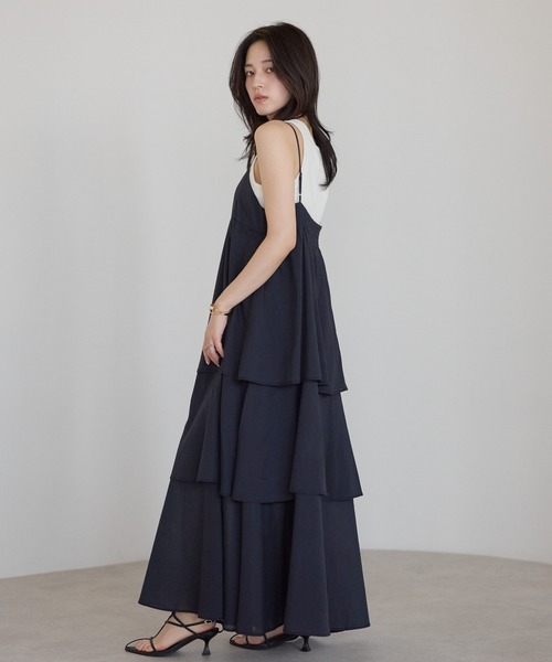 sakishimatokyo(サキシマトーキョー)の「【India Fabric】ティアードキャミワンピ(ワンピース・レディース・ブラウン/ネイビー/モカ・M/L)」の11枚目の写真