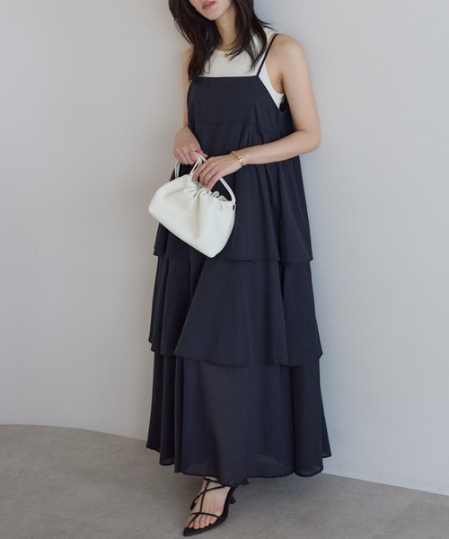 sakishimatokyo(サキシマトーキョー)の「【India Fabric】ティアードキャミワンピ(ワンピース・レディース・ブラウン/ネイビー/モカ・M/L)」の10枚目の写真