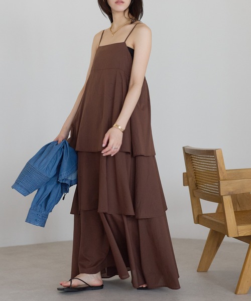 sakishimatokyo(サキシマトーキョー)の「【India Fabric】ティアードキャミワンピ(ワンピース・レディース・ブラウン/ネイビー/モカ・M/L)」の22枚目の写真