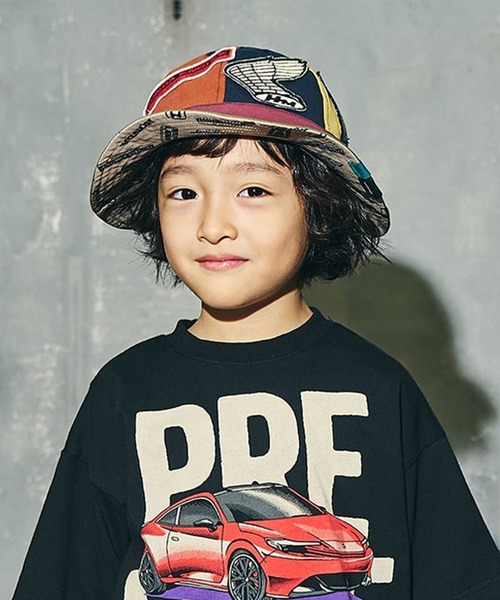 F.O.KIDS（エフオーキッズ）の「F.O.KIDS/エフオーキッズ HONDAコラボワッペンアウトドアハット 2026年春夏（ハット・キッズ・ブラウン/レインボー・52/54）」の7枚目の写真