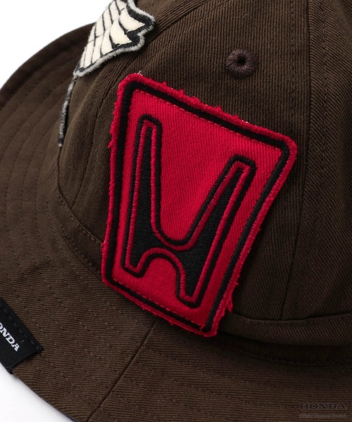 F.O.KIDS（エフオーキッズ）の「F.O.KIDS/エフオーキッズ HONDAコラボワッペンアウトドアハット 2026年春夏（ハット・キッズ・ブラウン/レインボー・52/54）」の12枚目の写真
