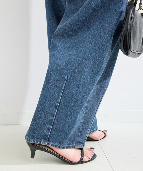 B.C STOCK（ベーセーストック）の「ウォッシャブル / DU JOUR / デュ ジュール SWORD CROP JEAN（デニムパンツ・レディース・ベージュ/ブルー系その他・34/36/38）」の3枚目の写真