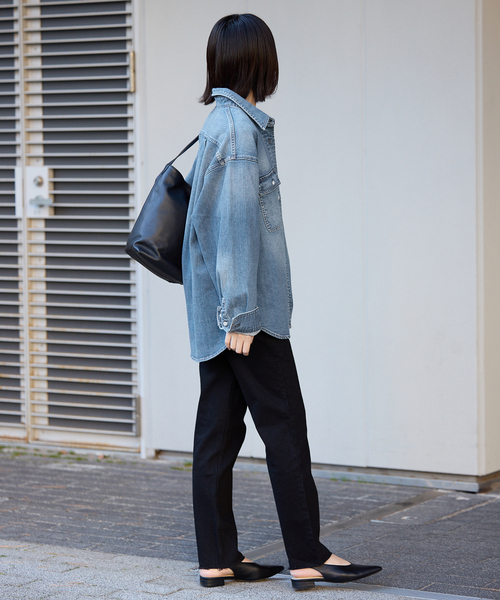 Healthy denim（ヘルシーデニム）の「HEALTHY DENIM/ヘルシーデニム SLOBE別注 petit Almond（シャツ/ブラウス・レディース・スカイブルー/ブルー・FREE）」の5枚目の写真