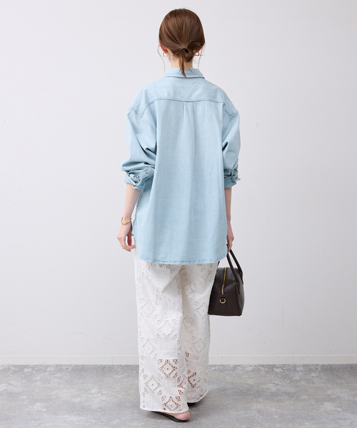 Healthy denim（ヘルシーデニム）の「HEALTHY DENIM/ヘルシーデニム SLOBE別注 petit Almond（シャツ/ブラウス・レディース・スカイブルー/ブルー・FREE）」の16枚目の写真