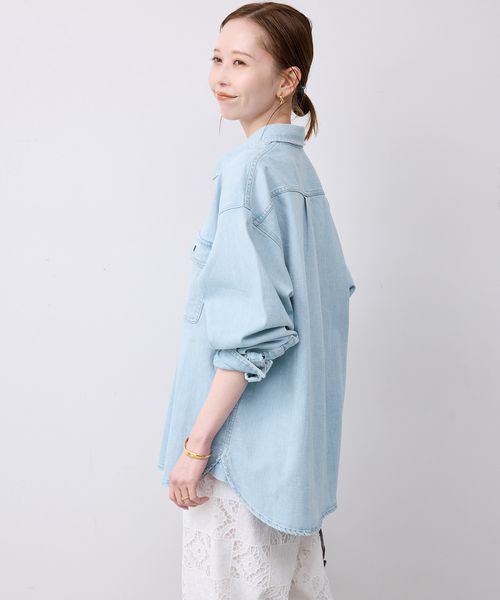 Healthy denim（ヘルシーデニム）の「HEALTHY DENIM/ヘルシーデニム SLOBE別注 petit Almond（シャツ/ブラウス・レディース・スカイブルー/ブルー・FREE）」の19枚目の写真
