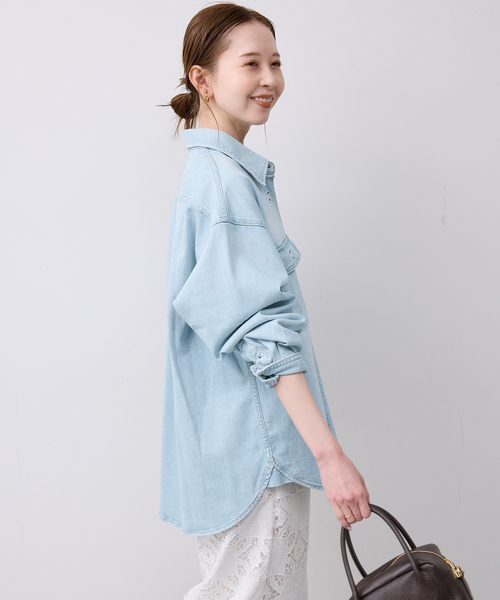 Healthy denim（ヘルシーデニム）の「HEALTHY DENIM/ヘルシーデニム SLOBE別注 petit Almond（シャツ/ブラウス・レディース・スカイブルー/ブルー・FREE）」の20枚目の写真