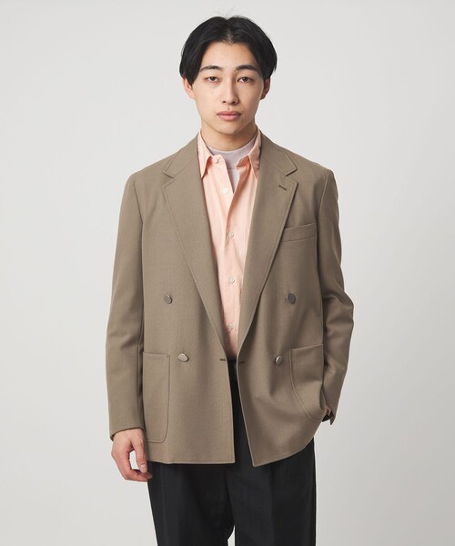 green label relaxing（グリーンレーベルリラクシング）の「TW トロピカル ダブルブレスト 4B ブレザー ジャケット（テーラードジャケット・メンズ・ブラック/ベージュ・M/S/XL/L）」の21枚目の写真
