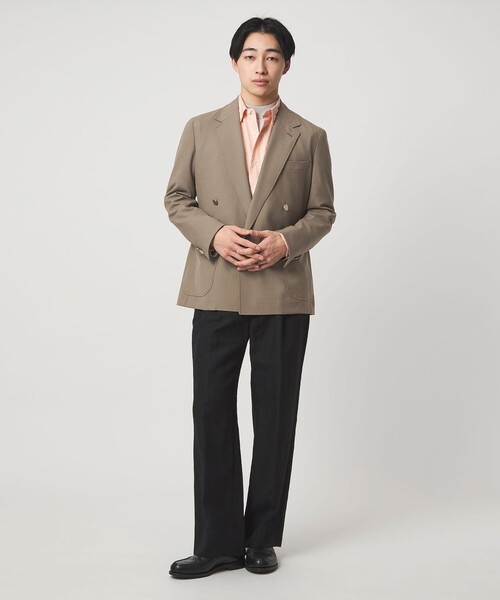 green label relaxing（グリーンレーベルリラクシング）の「TW トロピカル ダブルブレスト 4B ブレザー ジャケット（テーラードジャケット・メンズ・ブラック/ベージュ・M/S/XL/L）」の22枚目の写真