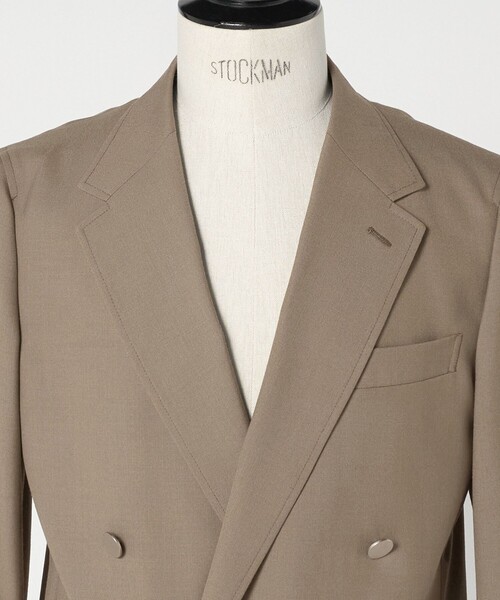 green label relaxing（グリーンレーベルリラクシング）の「TW トロピカル ダブルブレスト 4B ブレザー ジャケット（テーラードジャケット・メンズ・ブラック/ベージュ・M/S/XL/L）」の3枚目の写真