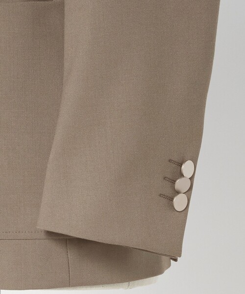 green label relaxing（グリーンレーベルリラクシング）の「TW トロピカル ダブルブレスト 4B ブレザー ジャケット（テーラードジャケット・メンズ・ブラック/ベージュ・M/S/XL/L）」の4枚目の写真