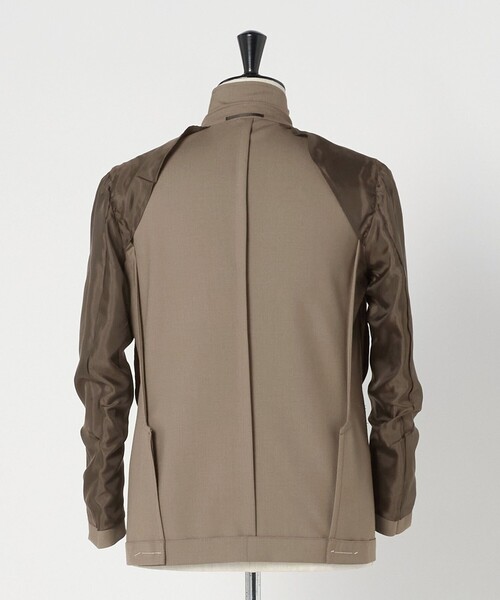 green label relaxing（グリーンレーベルリラクシング）の「TW トロピカル ダブルブレスト 4B ブレザー ジャケット（テーラードジャケット・メンズ・ブラック/ベージュ・M/S/XL/L）」の10枚目の写真