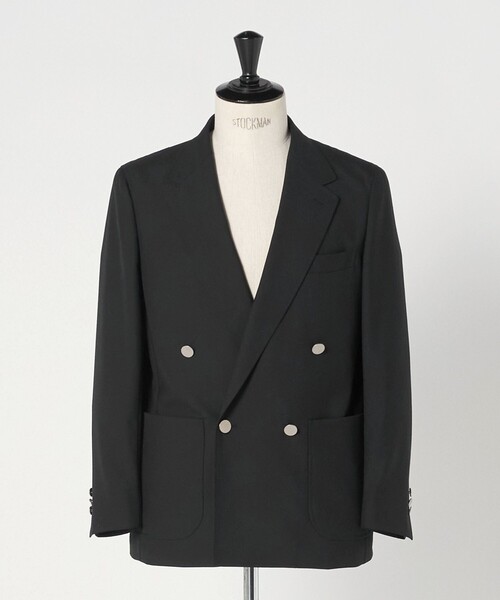 green label relaxing（グリーンレーベルリラクシング）の「TW トロピカル ダブルブレスト 4B ブレザー ジャケット（テーラードジャケット・メンズ・ブラック/ベージュ・M/S/XL/L）」の11枚目の写真