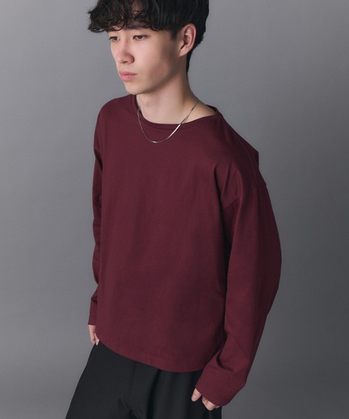 Confirm(コンファーム)の「Boat Neck Long-Sleeve Tee / ボートネックロングスリーブTシャツ メンズ レディース ユニセックス(Tシャツ/カットソー・メンズ・ブラック/ワイン/ホワイト・M/L)」の3枚目の写真