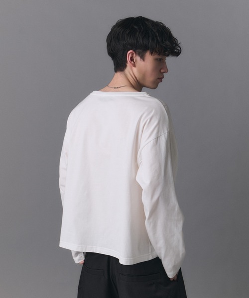 Confirm(コンファーム)の「Boat Neck Long-Sleeve Tee / ボートネックロングスリーブTシャツ メンズ レディース ユニセックス(Tシャツ/カットソー・メンズ・ブラック/ワイン/ホワイト・M/L)」の7枚目の写真