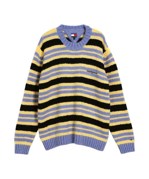 tommy jeans（トミー ジーンズ）の「ボーダー柄クルーネックセーター（ニット/セーター・メンズ・マルチ・MEDIUM/SMALL）」の5枚目の写真