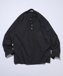 FREAK'S STORE | 限定展開 Relax Fit リラックスフィット リネンミックス バンドカラー プルオーバー シャツ(シャツ/ブラウス)