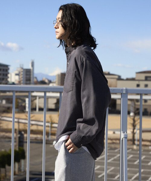フォグリネンワーク バンドカラープルオーバーブラウス fog linen work - フォグリネンワーク fog linen work リネンバンド