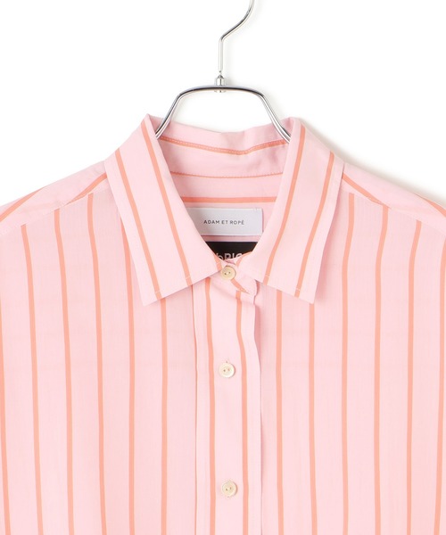 ADAM ET ROPE'（アダムエロペ）の「FAbRICA ストライプマルチwayシャツ（シャツ/ブラウス・レディース・サックスブルー/ターコイズブルー/ピンク系その他2・FREE）」の13枚目の写真