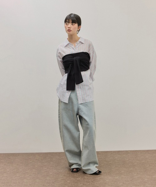 ADAM ET ROPE'（アダムエロペ）の「FAbRICA ストライプマルチwayシャツ（シャツ/ブラウス・レディース・サックスブルー/ターコイズブルー/ピンク系その他2・FREE）」の20枚目の写真