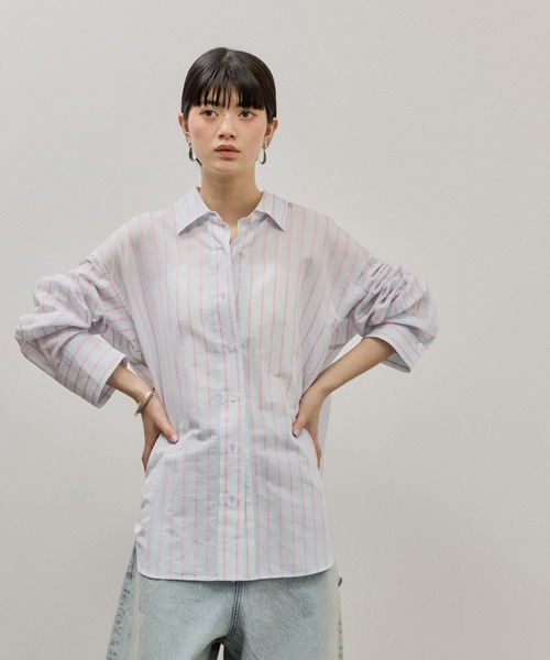 ADAM ET ROPE'（アダムエロペ）の「FAbRICA ストライプマルチwayシャツ（シャツ/ブラウス・レディース・サックスブルー/ターコイズブルー/ピンク系その他2・FREE）」の22枚目の写真