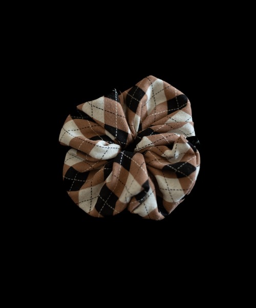 Carmelo（カーメロ）の「Faded Check Chouchou / アーガイルボリュームシュシュ（シュシュ・レディース・ブラウン/グレー・FREE）」の3枚目の写真