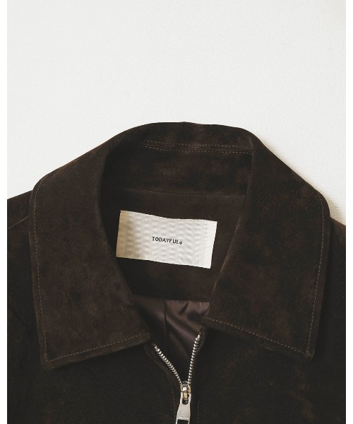 TODAYFUL（トゥデイフル）の「Suede Zip Blouson（ブルゾン・レディース・ダークブラウン・38inch/36inch）」の15枚目の写真