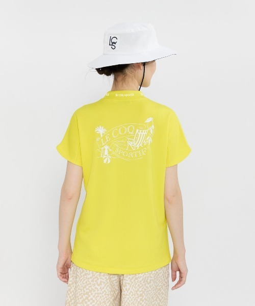 le coq sportif GOLF(ルコックスポルティフゴルフ)の「【ワイドシルエット】モックネックシャツ(Tシャツ/カットソー・レディース・ホワイト/ブルー/イエロー/ネイビー・S/3L/XL/L/M)」の14枚目の写真
