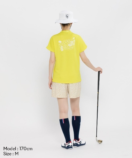 le coq sportif GOLF(ルコックスポルティフゴルフ)の「【ワイドシルエット】モックネックシャツ(Tシャツ/カットソー・レディース・ホワイト/ブルー/イエロー/ネイビー・S/3L/XL/L/M)」の16枚目の写真