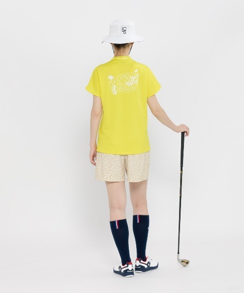 le coq sportif GOLF(ルコックスポルティフゴルフ)の「【ワイドシルエット】モックネックシャツ(Tシャツ/カットソー・レディース・ホワイト/ブルー/イエロー/ネイビー・S/3L/XL/L/M)」の18枚目の写真