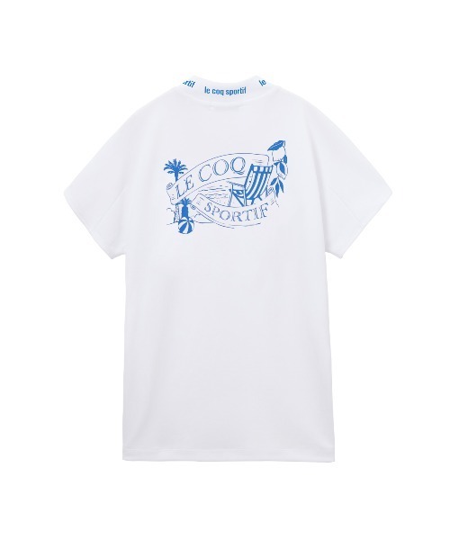 le coq sportif GOLF(ルコックスポルティフゴルフ)の「【ワイドシルエット】モックネックシャツ(Tシャツ/カットソー・レディース・ホワイト/ブルー/イエロー/ネイビー・S/3L/XL/L/M)」の5枚目の写真