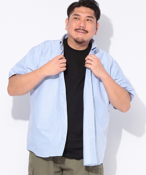 B&T CLUB（ビーティークラブ）の「シャツ 半袖 メンズ 大きいサイズ 無地 ボタンダウン B＆T CLUB (ビーアンドティークラブ)（シャツ/ブラウス・メンズ・ホワイト/ネイビー/ダークグレー/サックスブルー・X3(6L～7L)/X2(4L～5L)/X1(3L～4L)）」の21枚目の写真