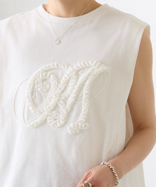 LIVETART(リヴェタート)の「BA刺繍カットソー(Tシャツ/カットソー・レディース・グレー/ホワイト・FREE)」の2枚目の写真
