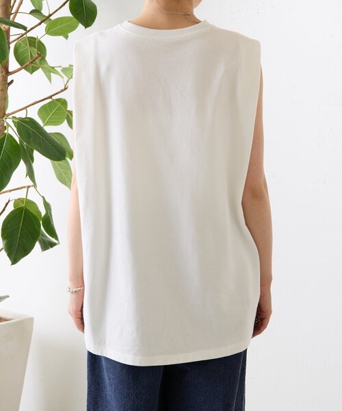 LIVETART(リヴェタート)の「BA刺繍カットソー(Tシャツ/カットソー・レディース・グレー/ホワイト・FREE)」の5枚目の写真