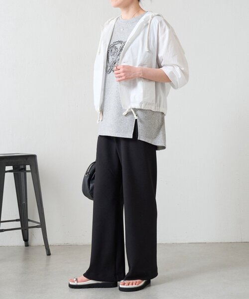 LIVETART(リヴェタート)の「BA刺繍カットソー(Tシャツ/カットソー・レディース・グレー/ホワイト・FREE)」の6枚目の写真